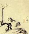 二羽の鳥 1705年 古い中国の墨